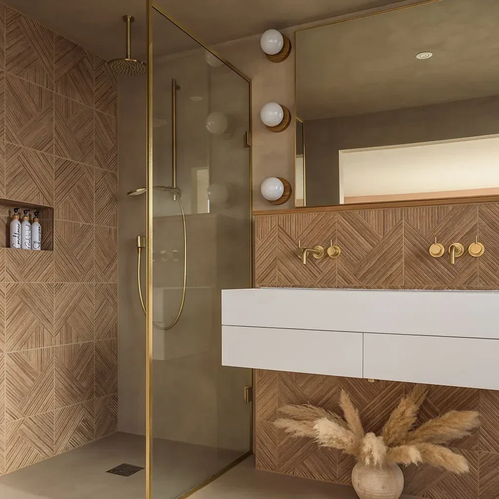 Microcement douche inbouwnis