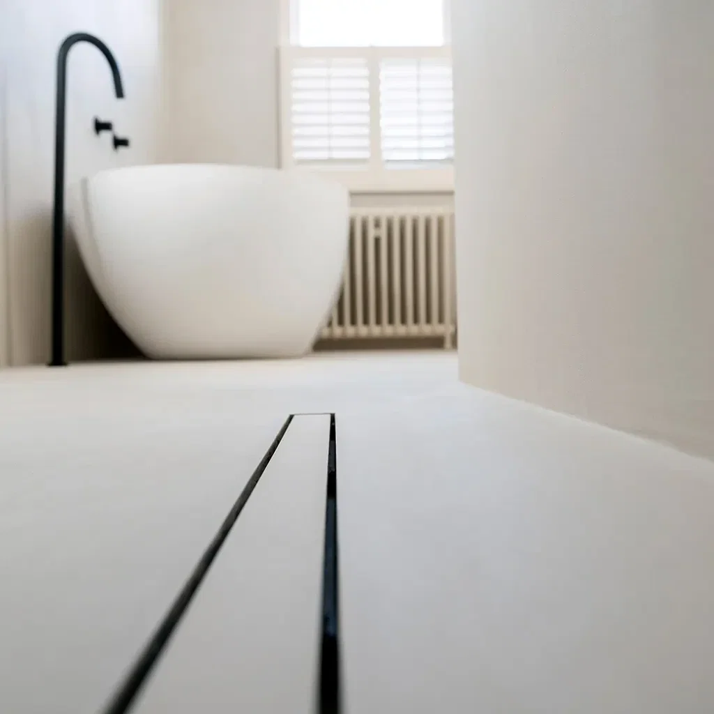 Microcement badkamervloer waterdicht naadloos