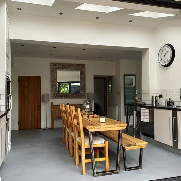 Lavasteen gietvloer keuken modern
