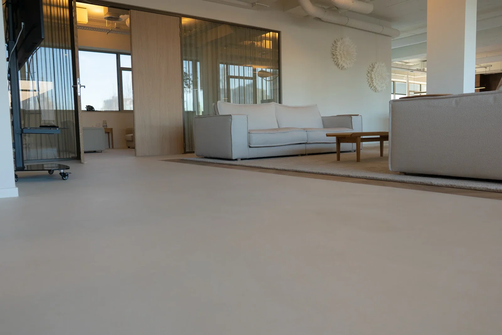 Microcement zorg kliniek naadloos hygiënisch